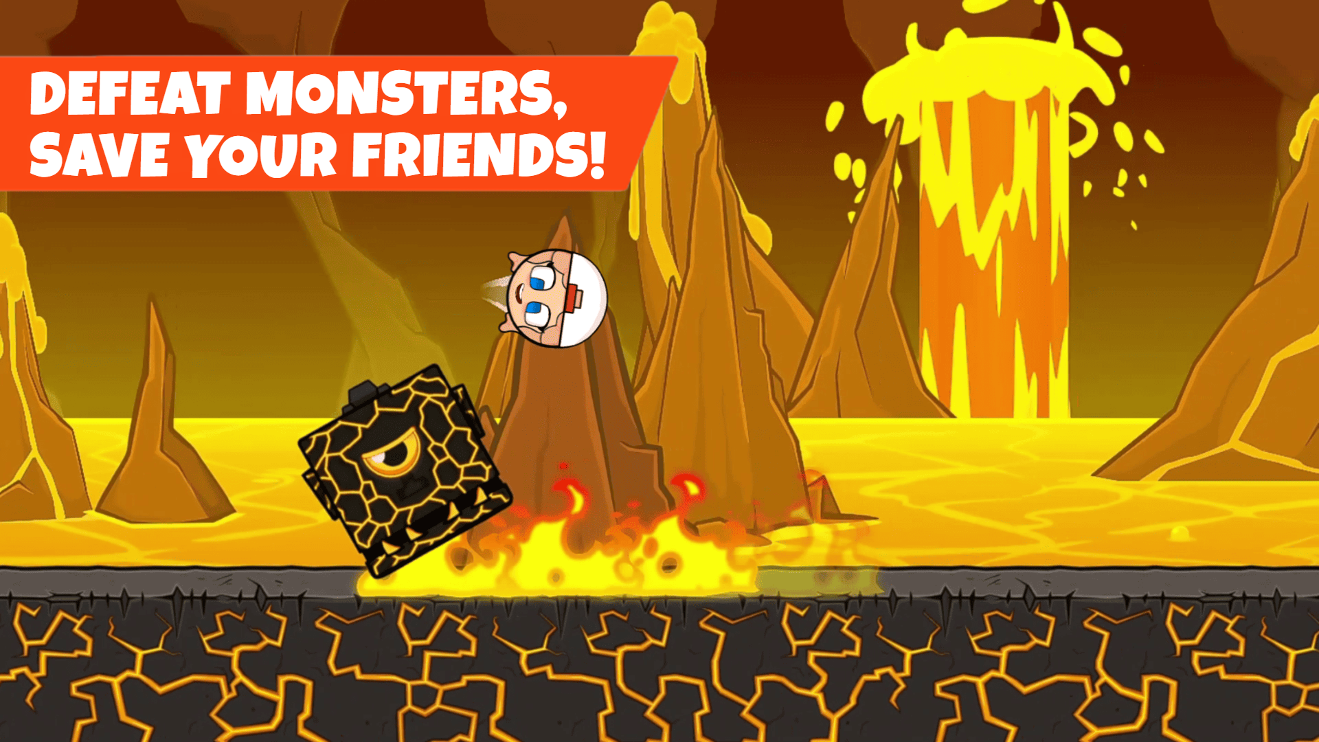 Defeat monsters, save your friends - MineBall screenshot